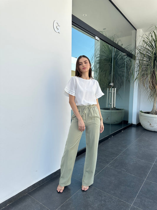 PANTALON CON RESORTE EN CINTURA