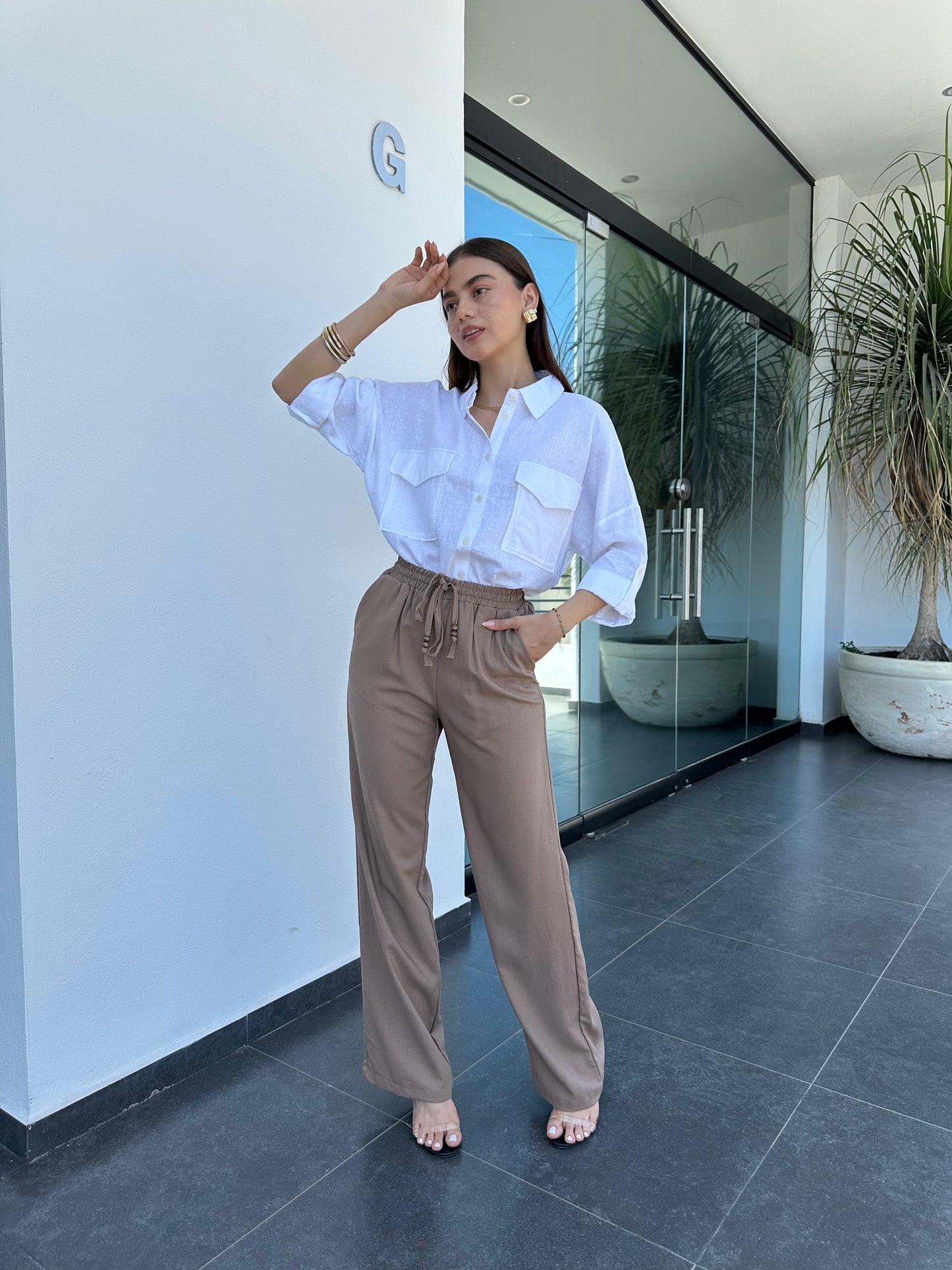 CAMISA DE BOTONES DE LINO
